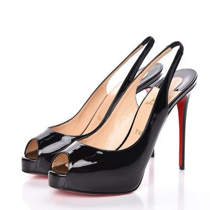 Christian Louboutin Patent Private Number 120 Pumps 37.5 Black 3 of 8