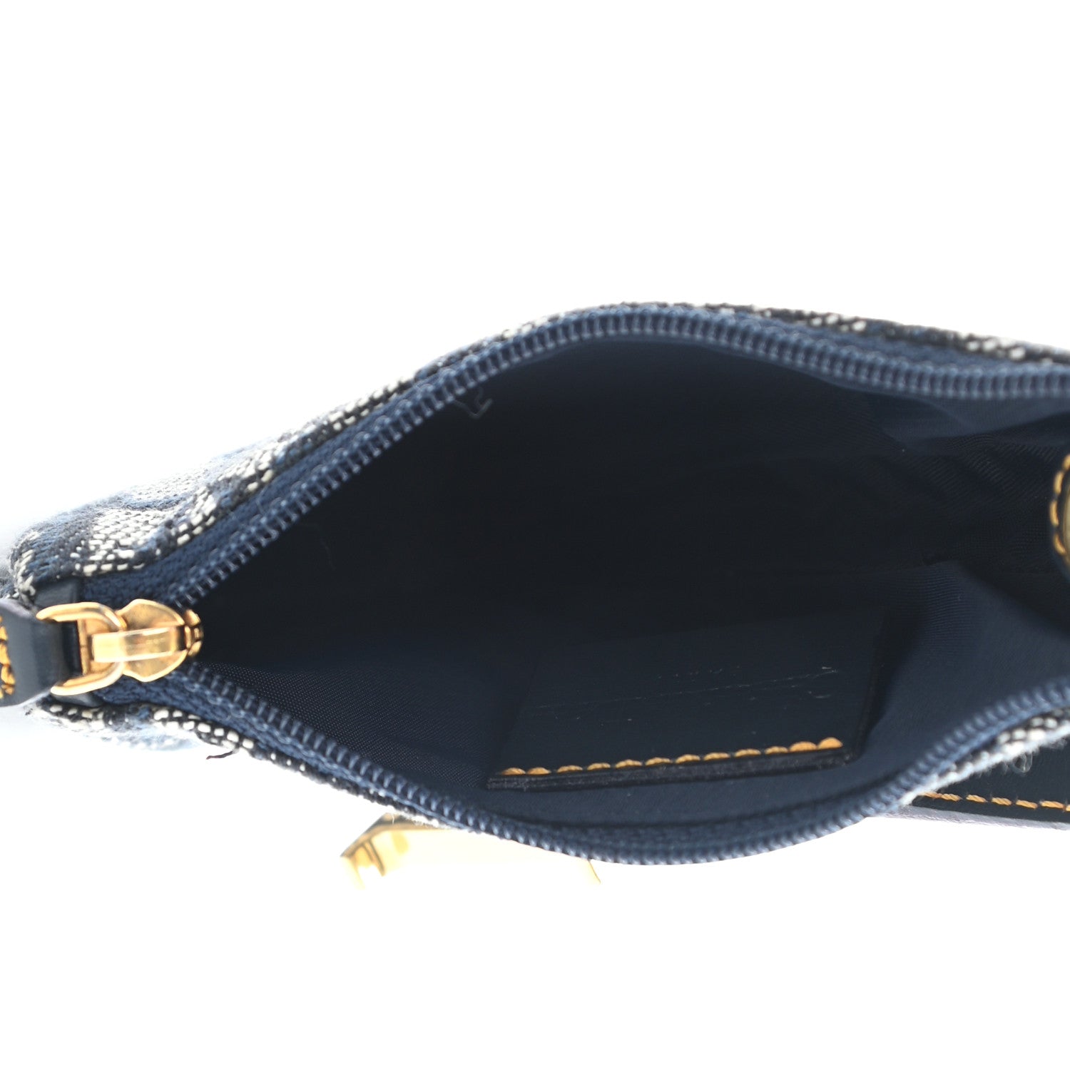Christian Dior Monogram Saddle Coin Purse Navy 5 of 6