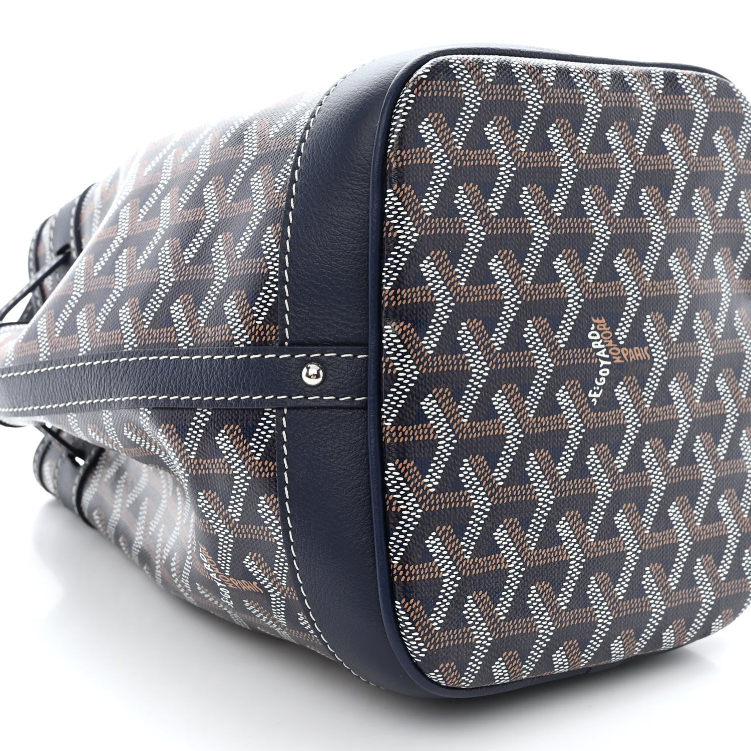 Goyard Goyardine Petit Flot Bucket Bag PM Navy 8 of 9