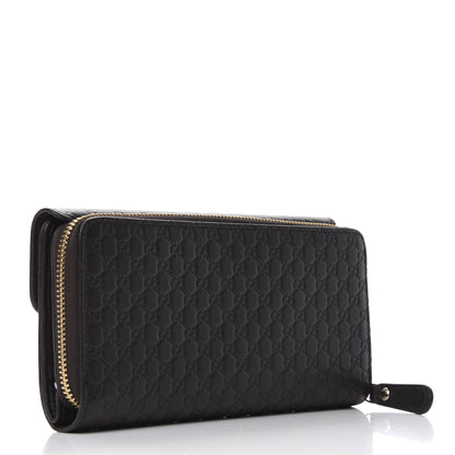 Gucci Soft Microguccissma Continental Zip Wallet Dark Brown 3 of 8