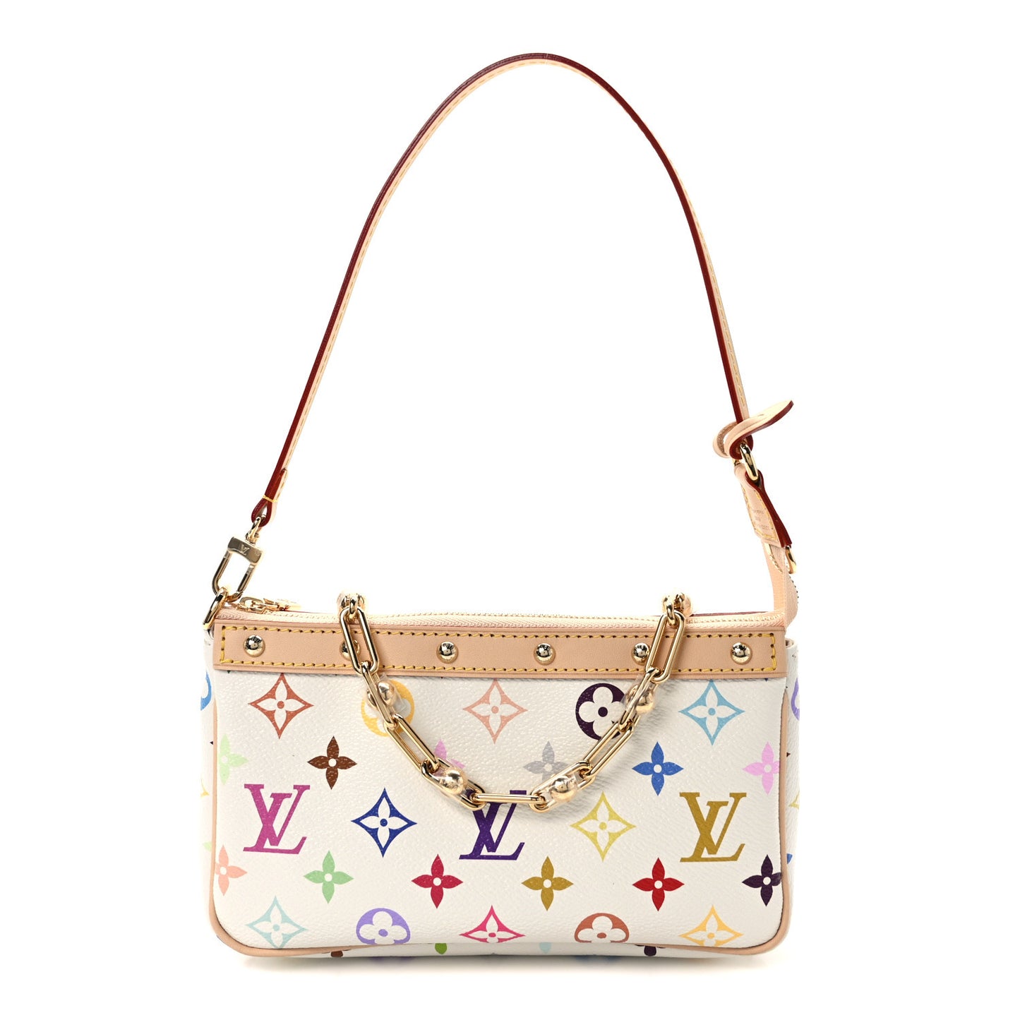 LV X TM Monogram Multicolor Pochette Accessories White
