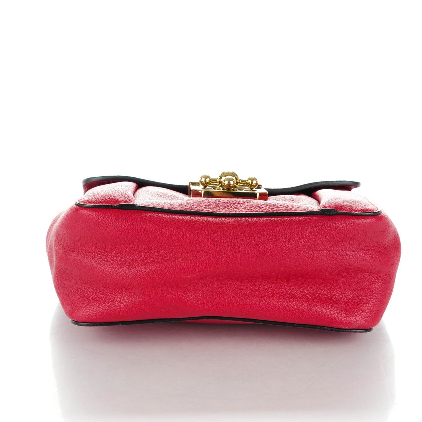 Goatskin Small Elsie Shoulder Bag Red