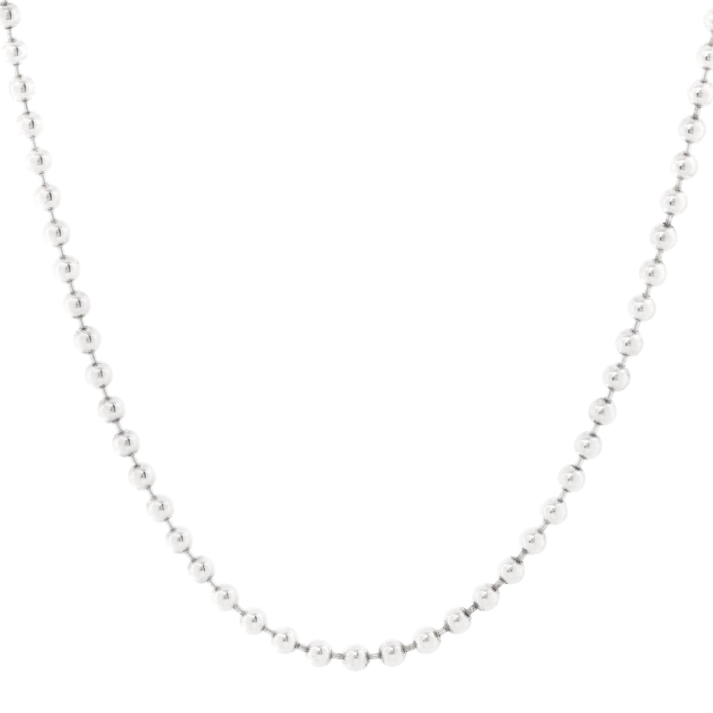 Sterling Silver Bead Heart Toggle Necklace