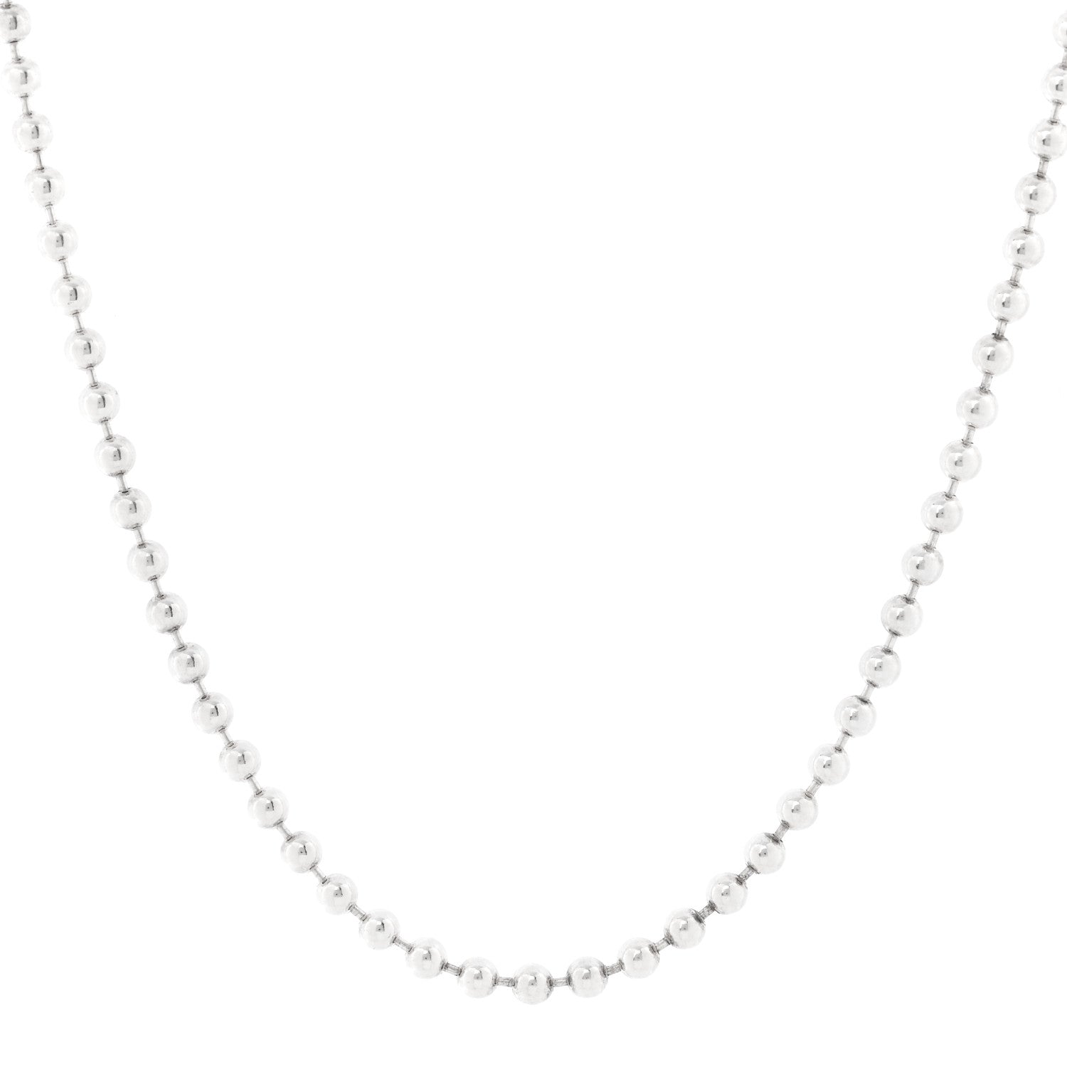 Gucci Sterling Silver Bead Heart Toggle Necklace 1 of 5