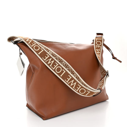 Loewe Supple Smooth Calfskin Jacquard Cubi Crossbody Bag Tan 3 of 10