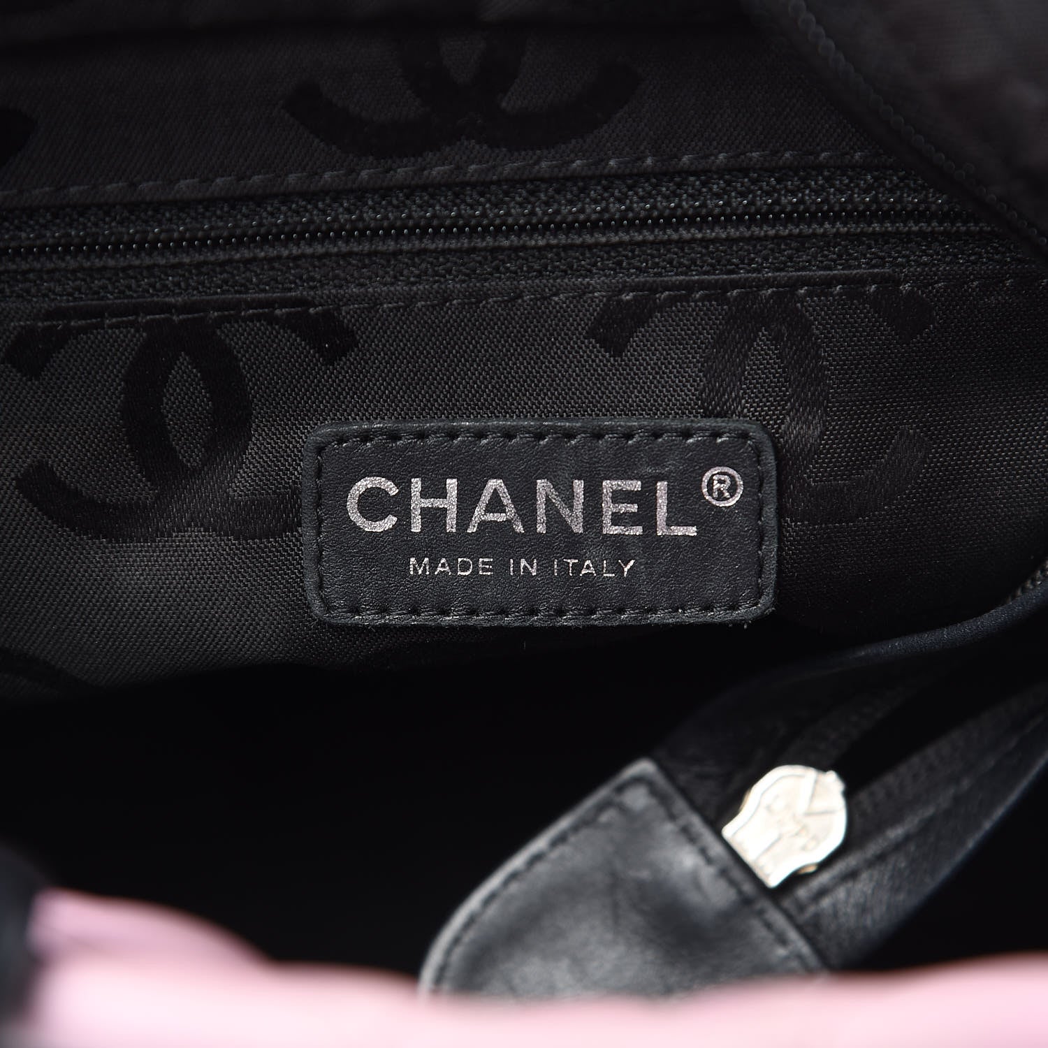 Chanel Calfskin Quilted Medium Cambon Tote Pink Black 6 of 16