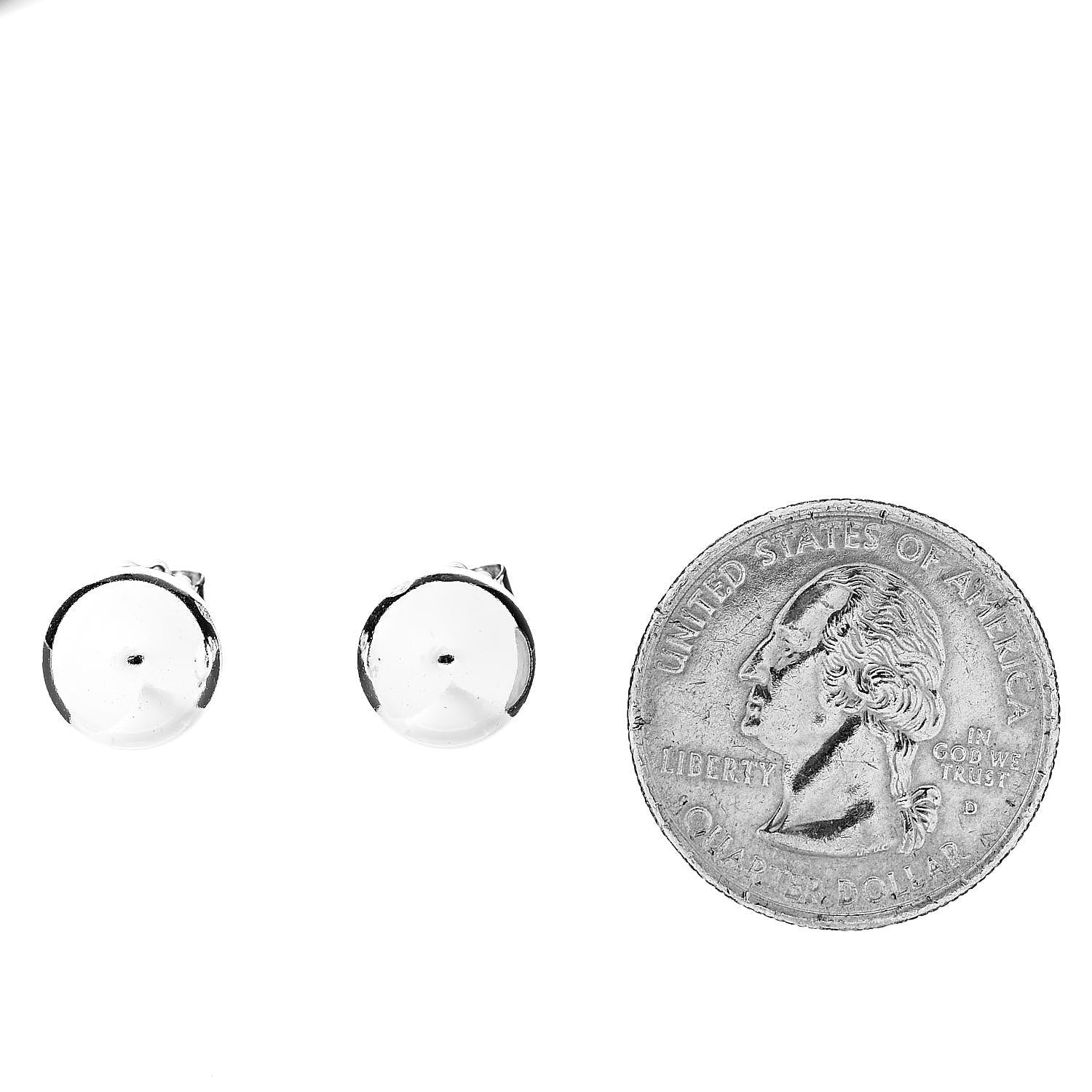Tiffany Sterling Silver 10mm HardWear Ball Earrings 2 of 5