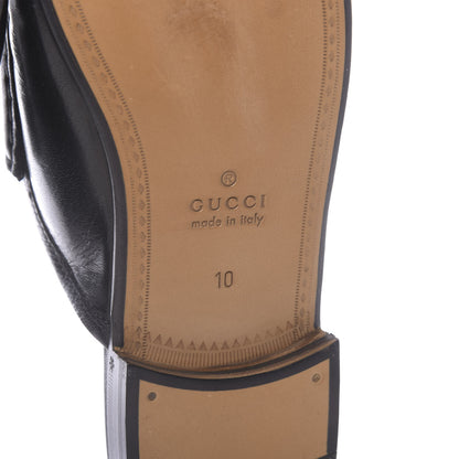 Gucci Goatskin Mens Horsebit Slippers 10 Black 8 of 11