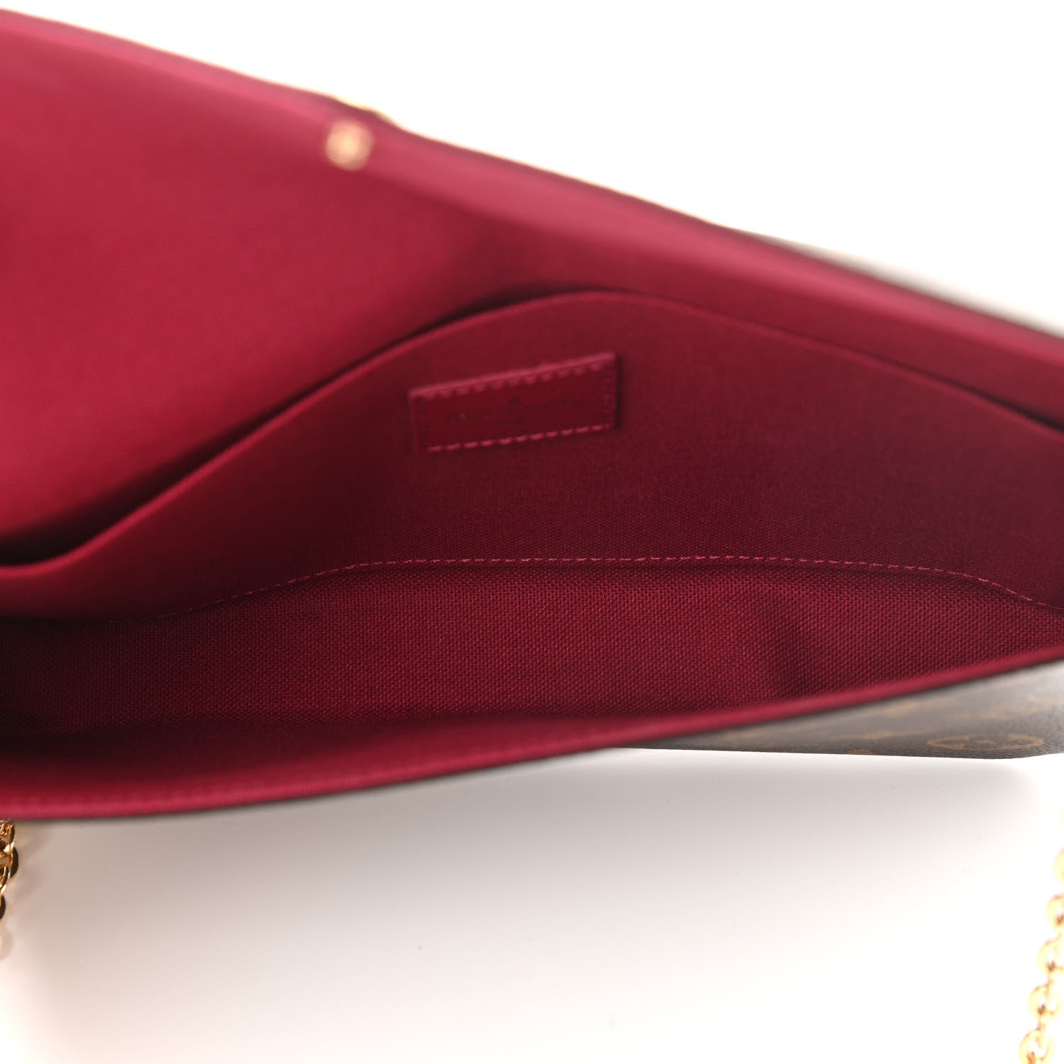 Louis Vuitton Monogram Pochette Felicie Chain Wallet Fuchsia 6 of 11