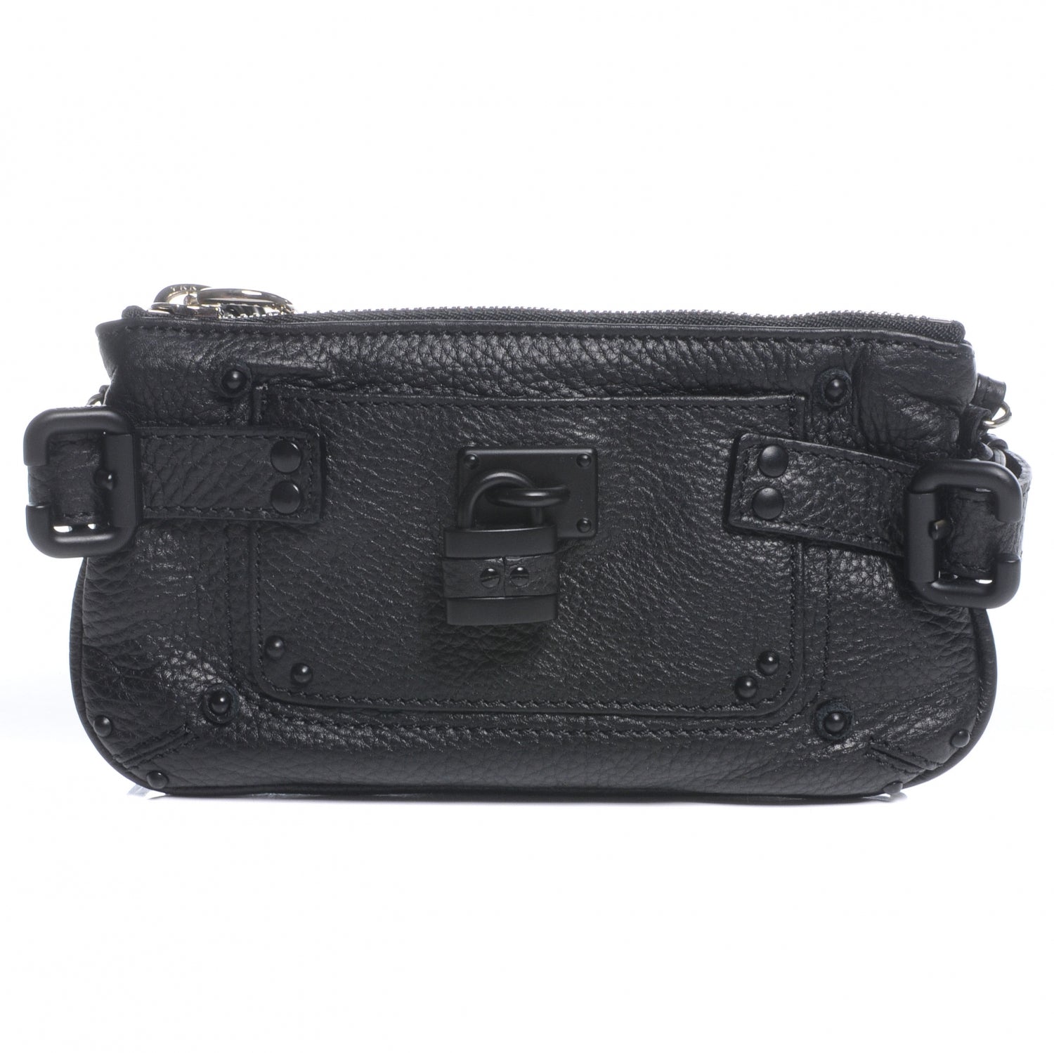 Chloe Leather Paddington Clutch Black 1 of 8