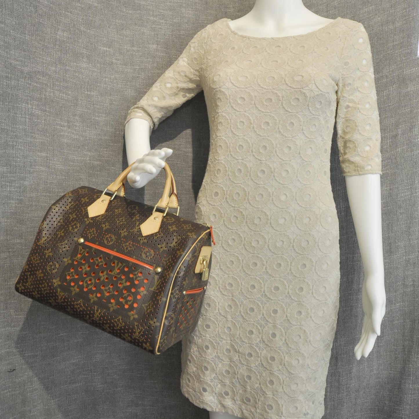 Monogram Perforated Speedy 30 Orange
