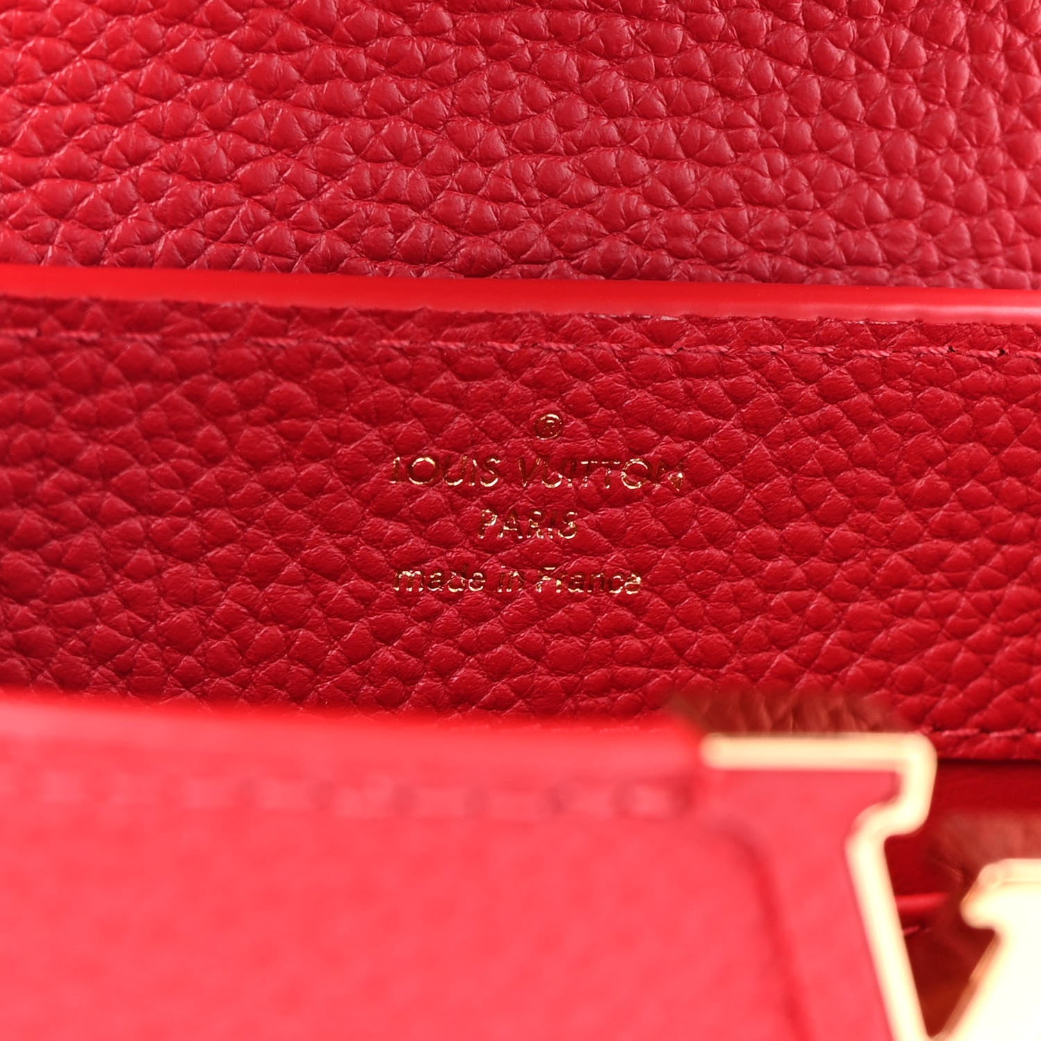 Louis Vuitton Taurillon Mini Capucines Scarlet 7 of 9