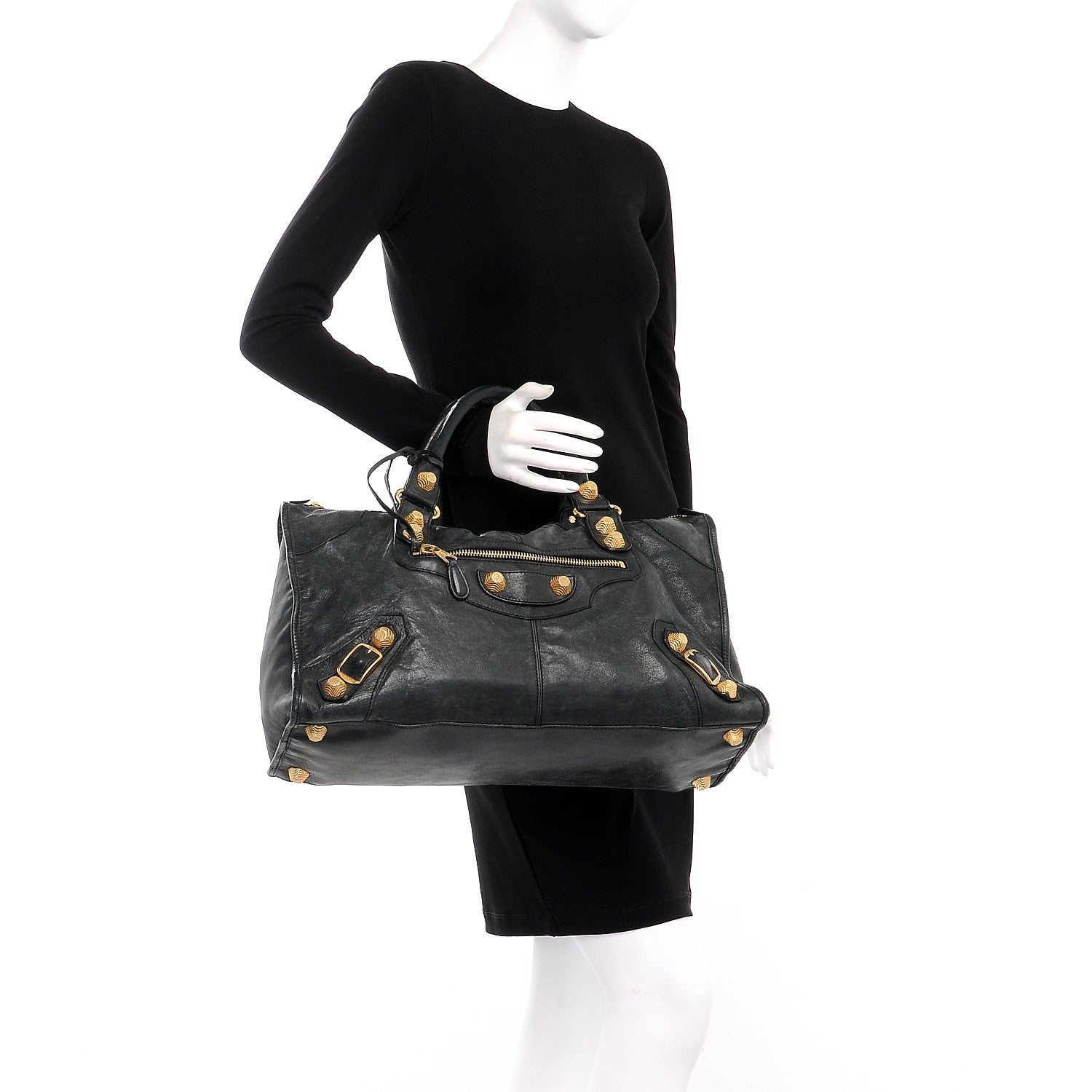 Balenciaga Agneau Giant 21 Gold Hardware Work Black 2 of 20