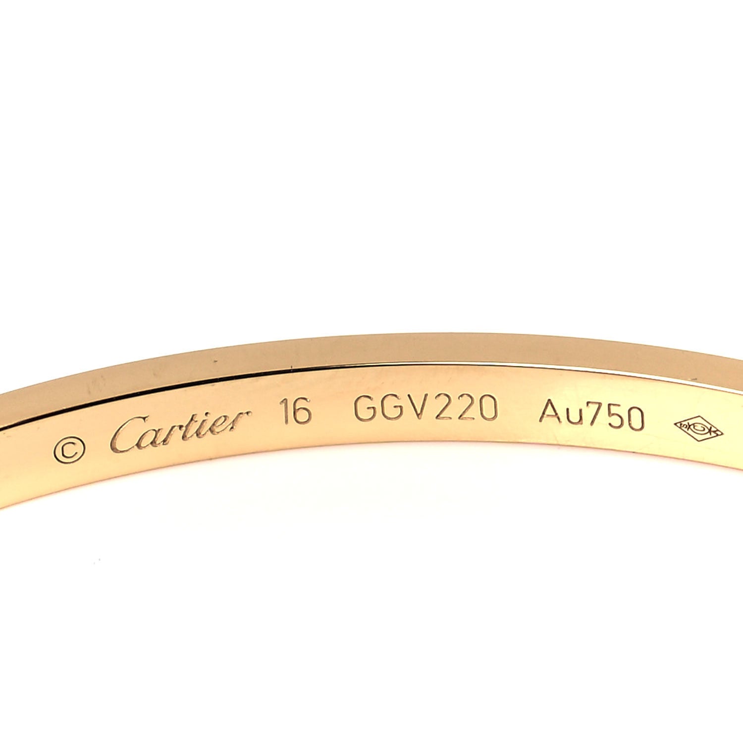Cartier 18K Yellow Gold Small LOVE Bracelet 16 4 of 6