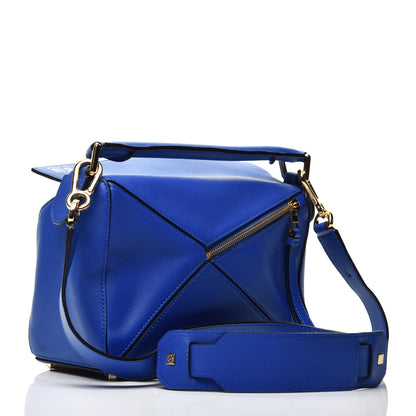 Loewe Calfskin Small Puzzle Bag Electric Blue 3 of 9