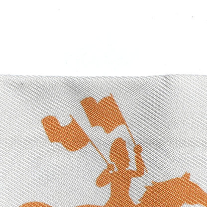 Hermes Silk Parade CG Twilly Gris Perle Vert Jaune 9 of 11