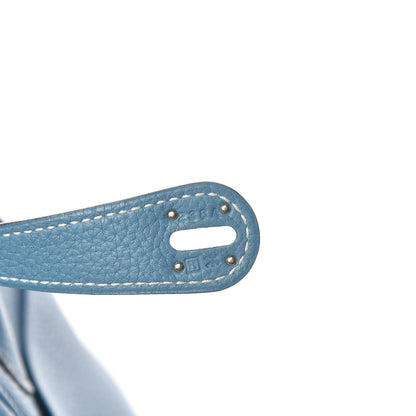 Hermes Taurillon Clemence Lindy 30 Blue Jean 7 of 13