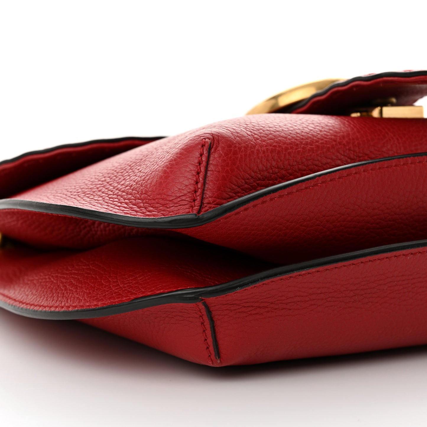 Cellarius Calfskin Feline GG Marmont Flap Shoulder Bag Vulcanic Red
