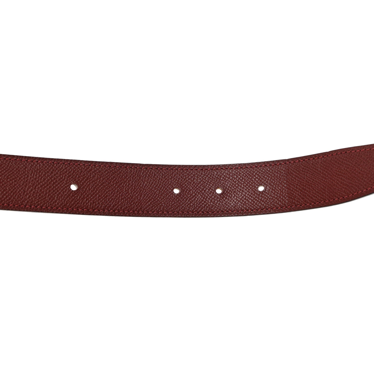 Hermes Epsom 32mm Striee H Belt 80 32 Gold Rouge H 6 of 7