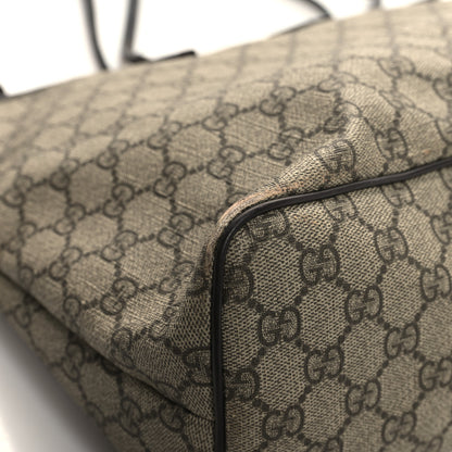 Gucci GG Supreme Monogram Medium Zippered Tote Dark Brown 9 of 15