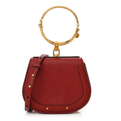 Chloe Calfskin Suede Small Nile Bracelet Bag Intense Red 1 of 12