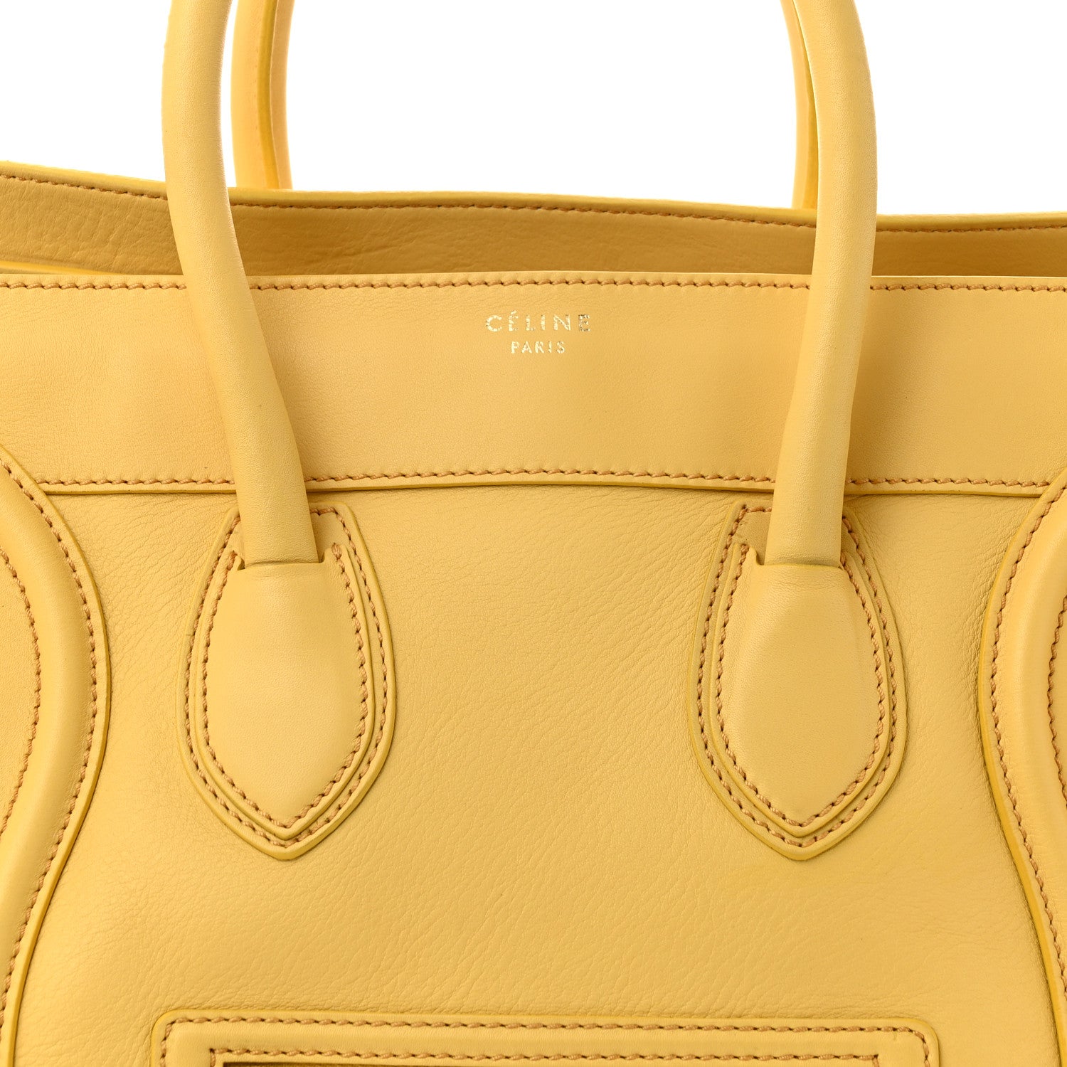 Celine Smooth Calfskin Mini Luggage Citron 8 of 11