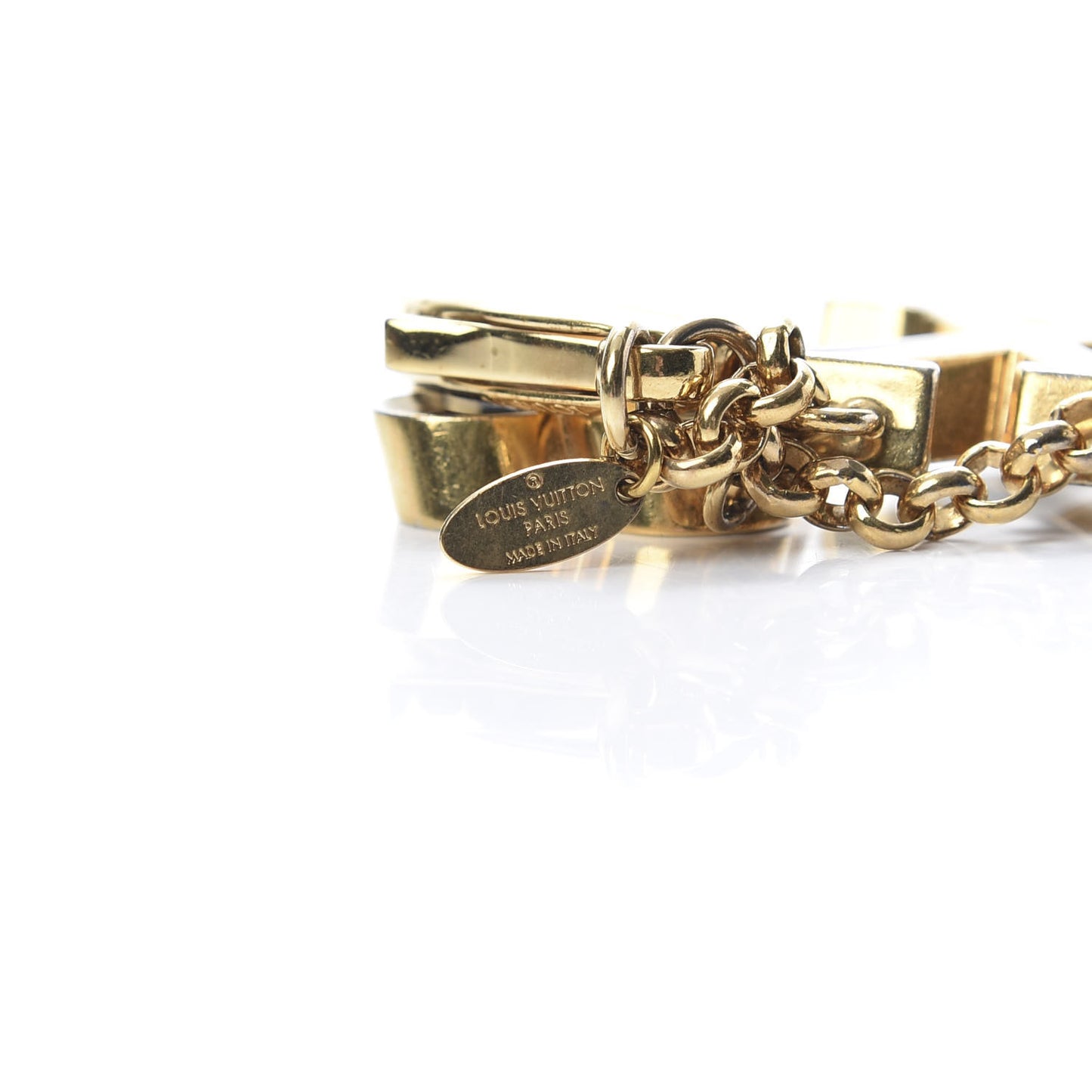 Fleur De Monogram Bag Charm Dore