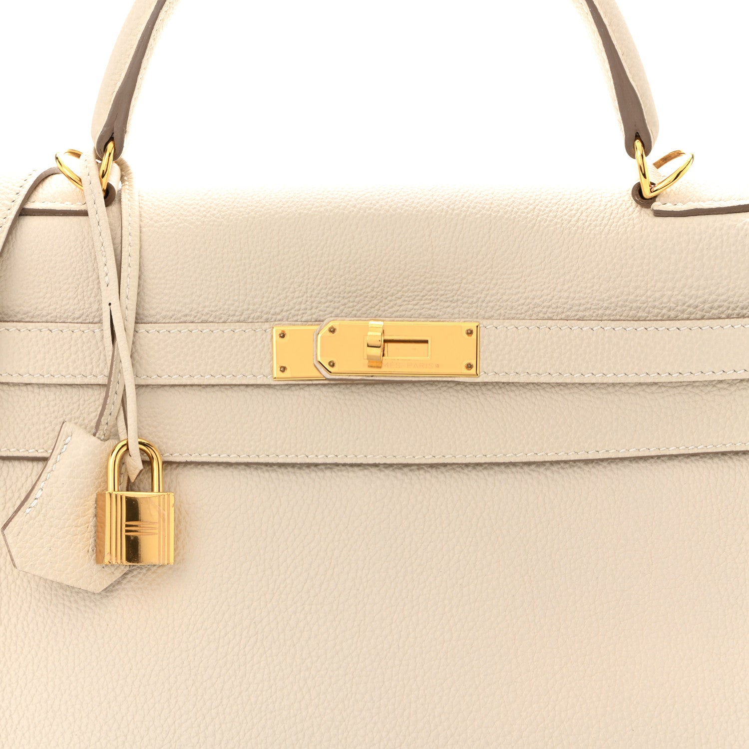 Hermes Togo Kelly Retourne 32 Craie 8 of 10
