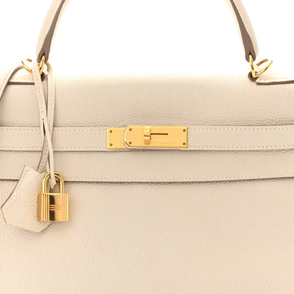 Hermes Togo Kelly Retourne 32 Craie 8 of 10