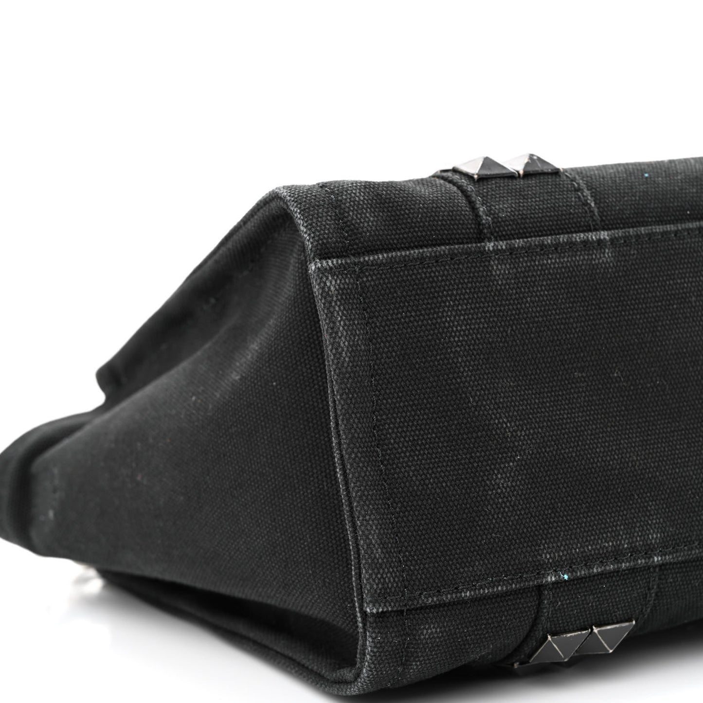 Cotton Canvas Mini The Stud Tote Bag Black