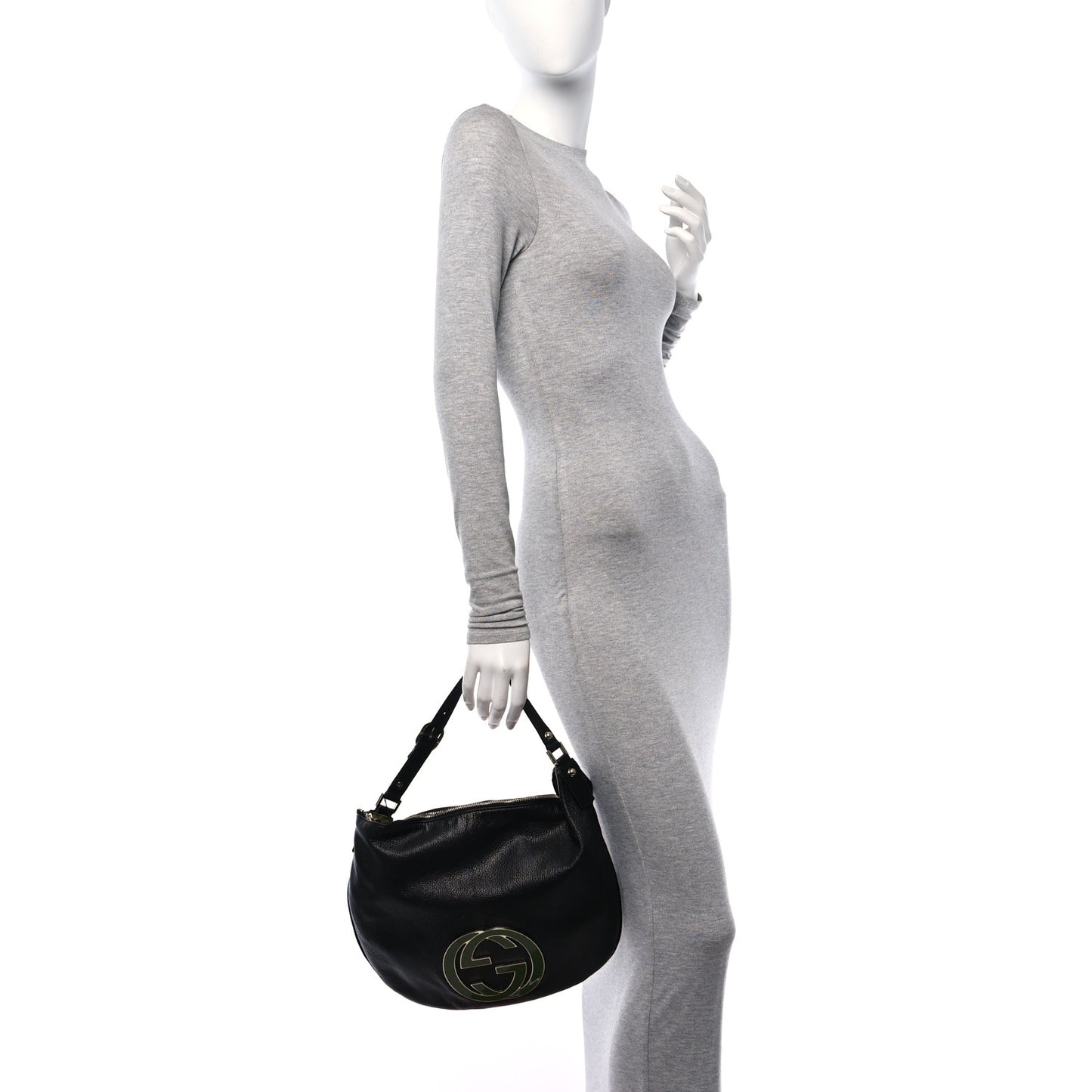 Calfskin Enamel Small Blondie Hobo Black