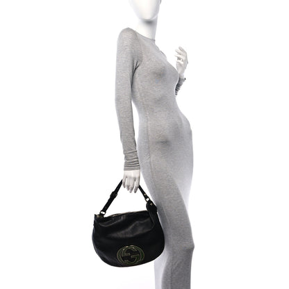 Gucci Calfskin Enamel Small Blondie Hobo Black 2 of 13