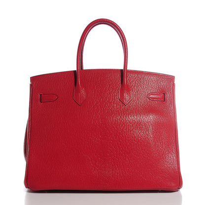 Hermes Chevre de Coromandel Birkin 35 Rouge Vif 4 of 25