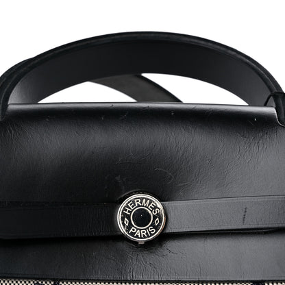 Hermes Vache Hunter Toile H Pegase Pop Herbag Zip Retourne 39 MM Bleu Indigo Ecru Black 10 of 11