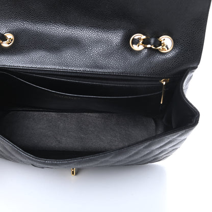 Chanel Caviar Quilted Jumbo Single Flap Black 5 of 13