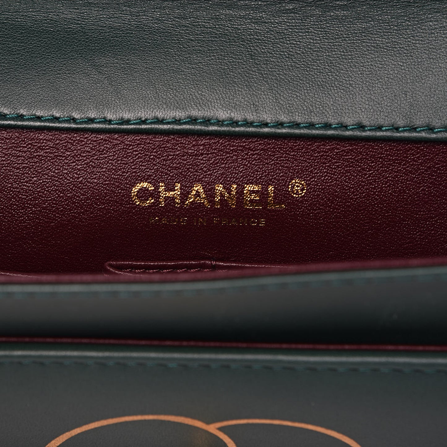 Calfskin Quilted Brasserie Gabrielle Menu CC Clutch Green