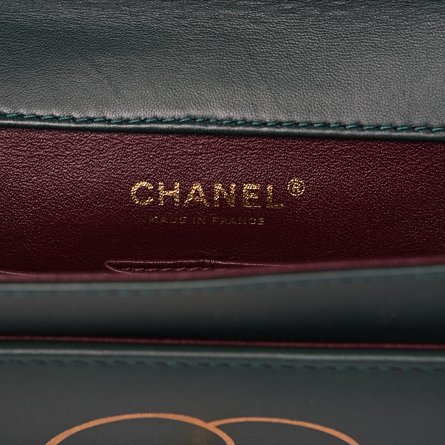 Chanel Calfskin Quilted Brasserie Gabrielle Menu CC Clutch Green 6 of 12