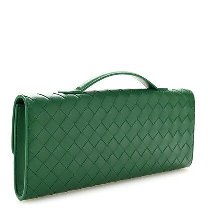Bottega Veneta Nappa Intrecciato Long Andiamo Top Handle Clutch Jungle 3 of 9