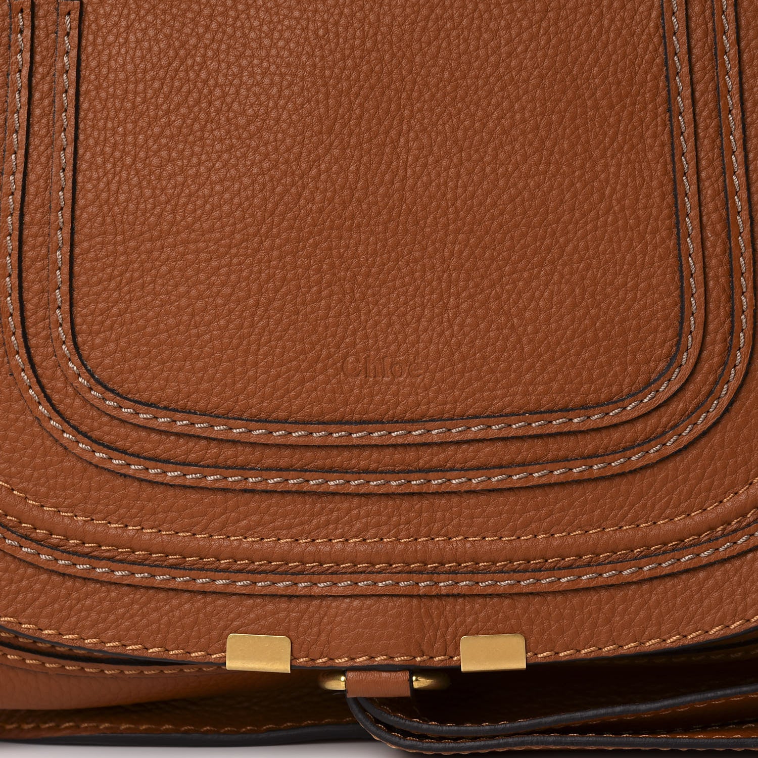 Chloe Calfskin Medium Marcie Satchel Tan 9 of 9