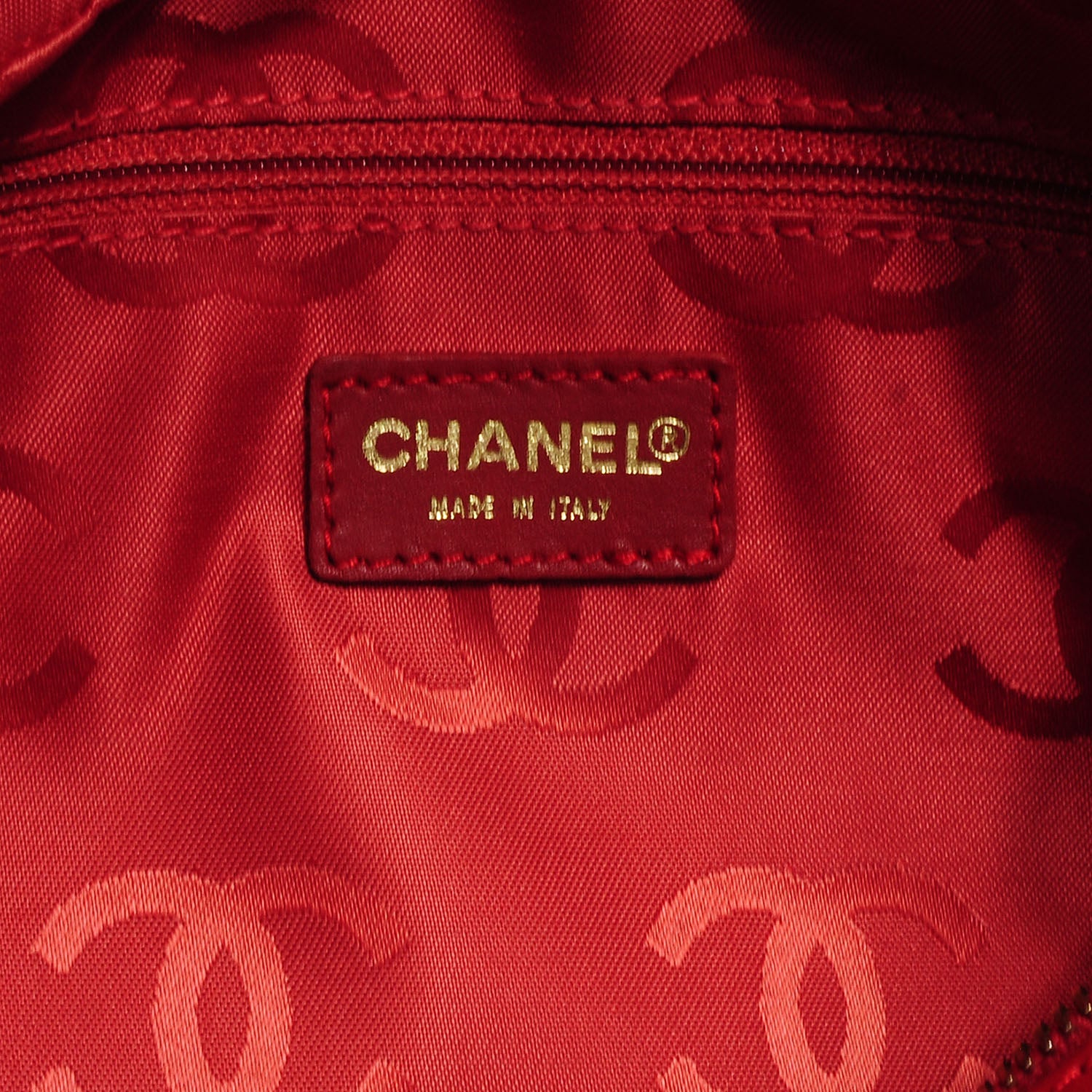 Chanel Leather Quilted Surpique Hobo Red 6 of 7