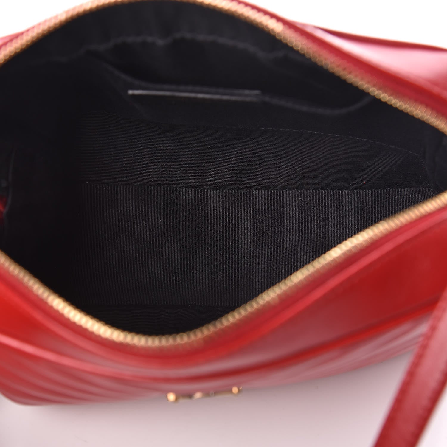 Saint Laurent Calfskin Matelasse Monogram Lou Camera Bag Red 5 of 9