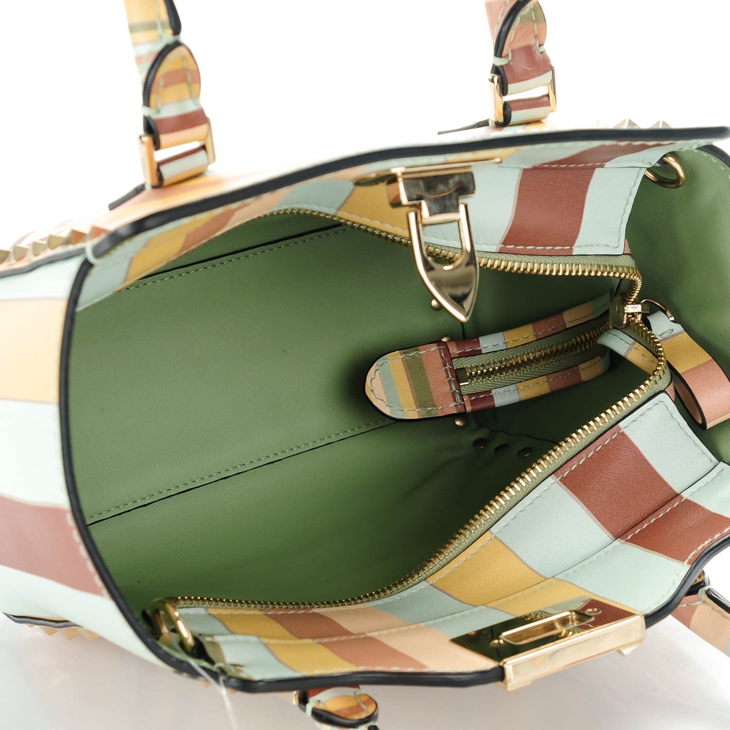 Valentino Garavani Vitello Native Couture 1975 Mini Rockstud Double Handle Tote Multicolor 5 of 7