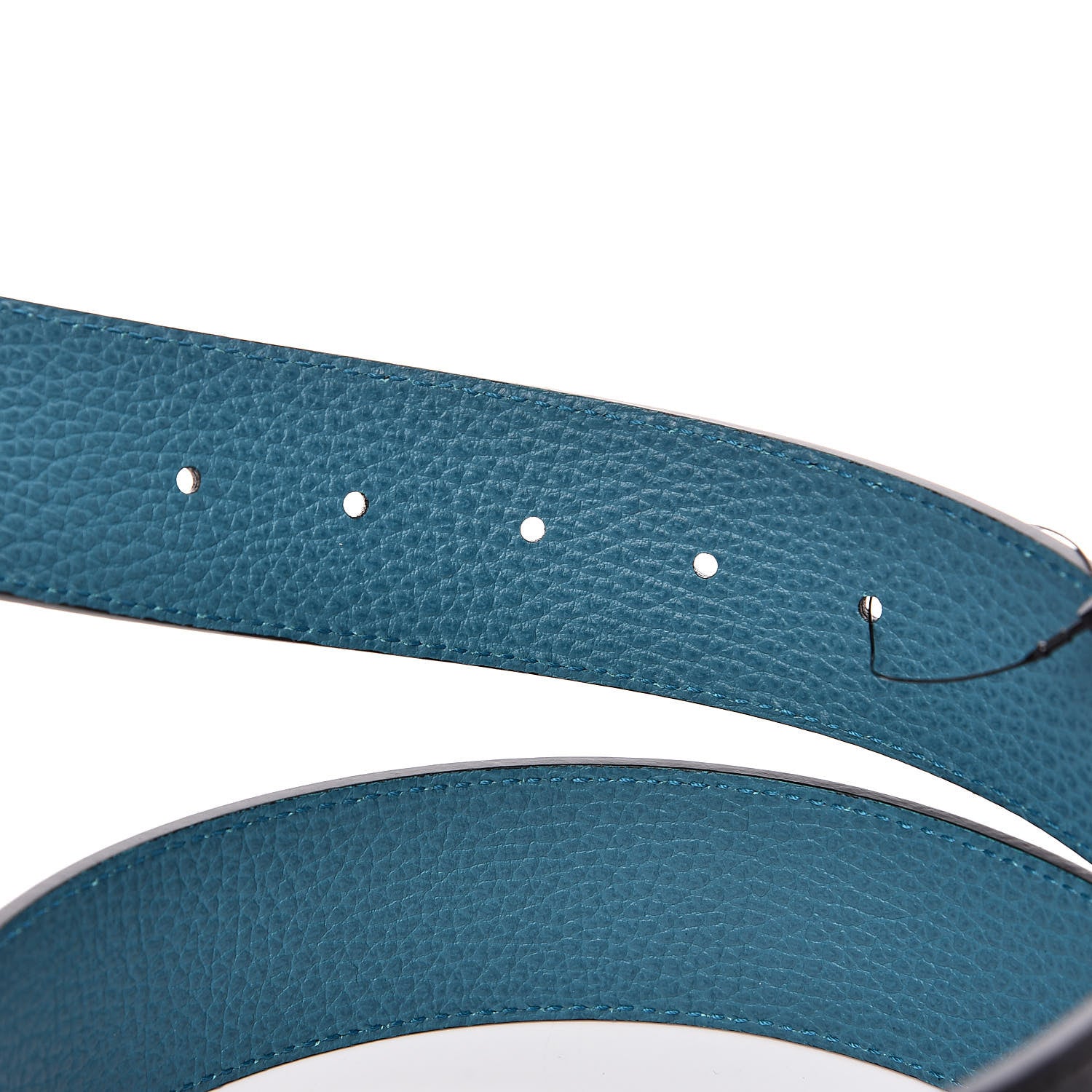 Gucci Dollar Calfskin 1973 Reversible Belt 90 36 Black Deep Cobalt 4 of 7