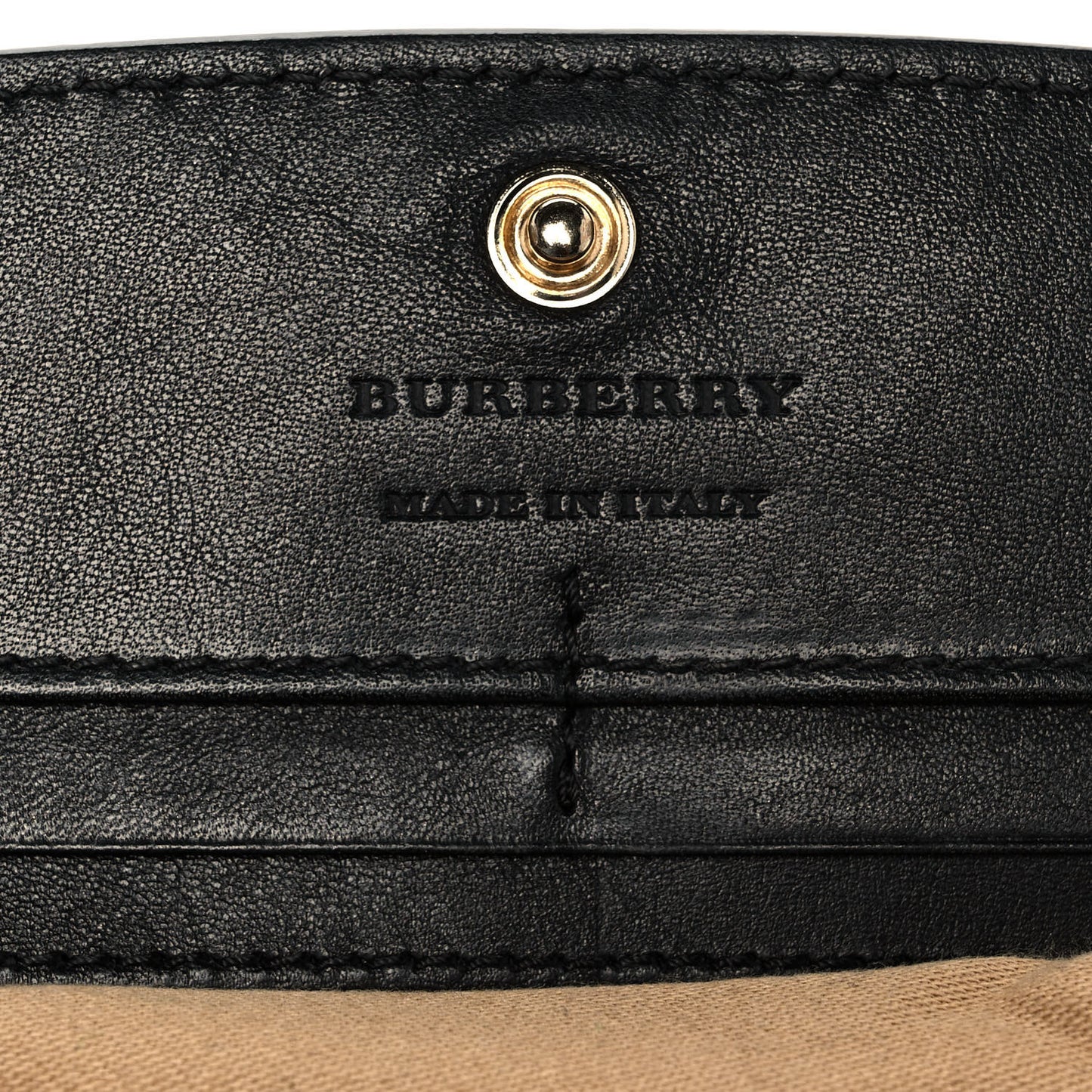 Grainy Calfskin House Check Continental Wallet Black