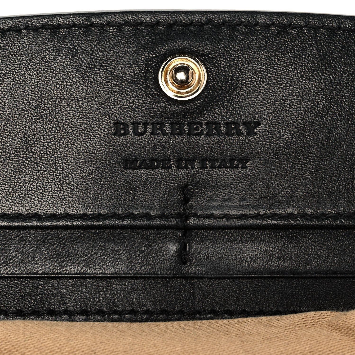 Burberry Grainy Calfskin House Check Continental Wallet Black 8 of 9