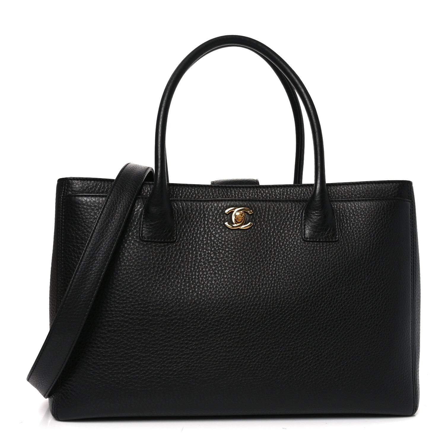 Chanel Calfskin Cerf Executive Shopper Tote Black 1 of 10