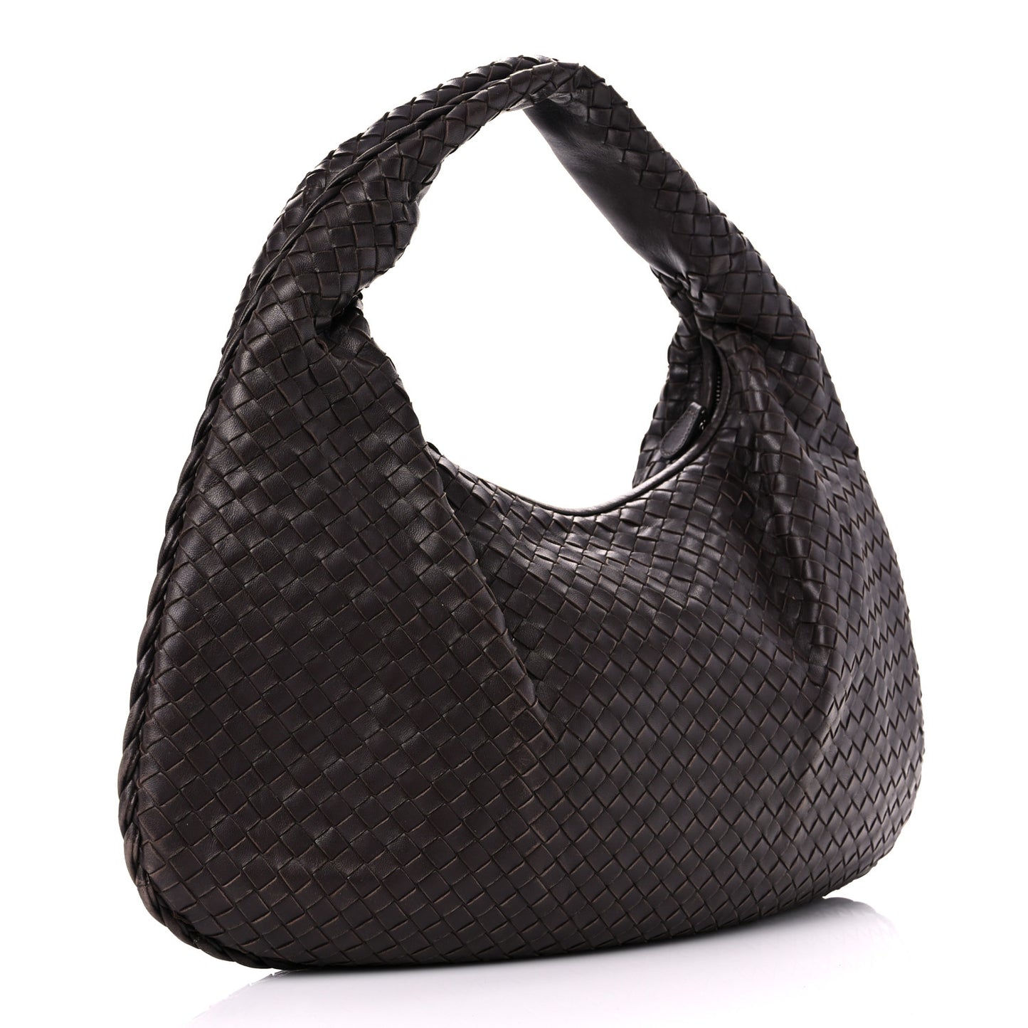 Nappa Intrecciato Large Veneta Hobo Ebano