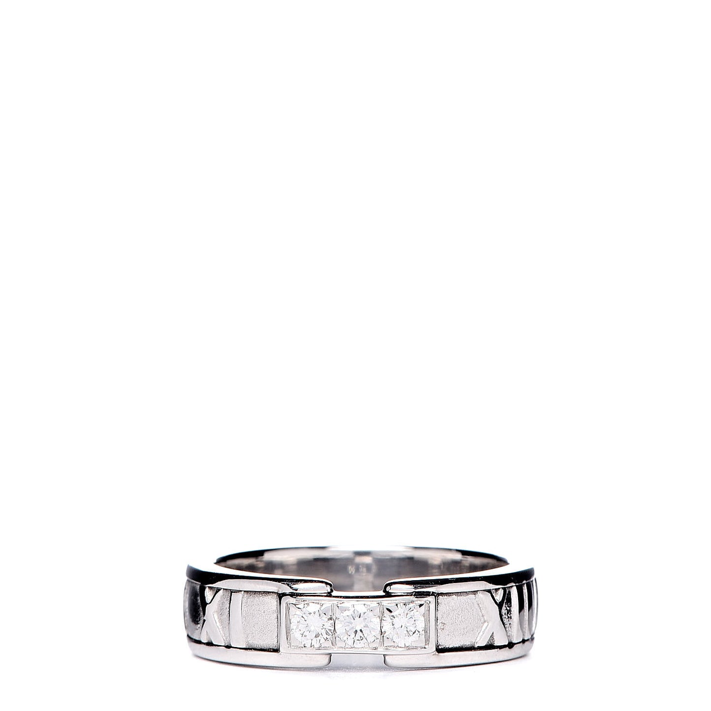 18K White Gold Diamond Atlas Ring 53 6.5