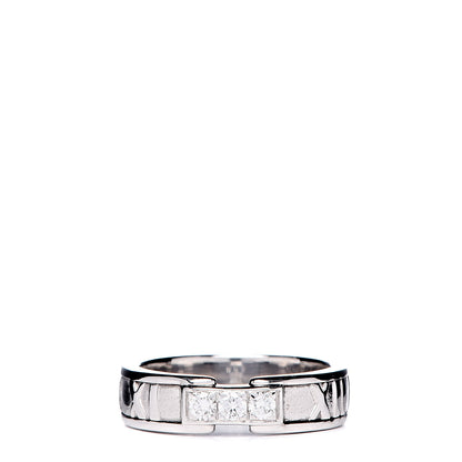 Tiffany 18K White Gold Diamond Atlas Ring 53 6.5 1 of 5