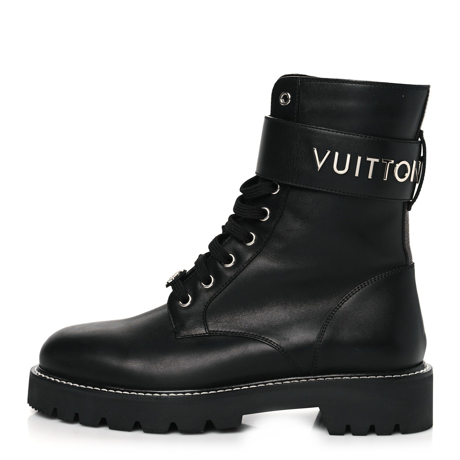 Louis Vuitton Calfskin Territory Flat Ranger Boots 39 Black 1 of 9